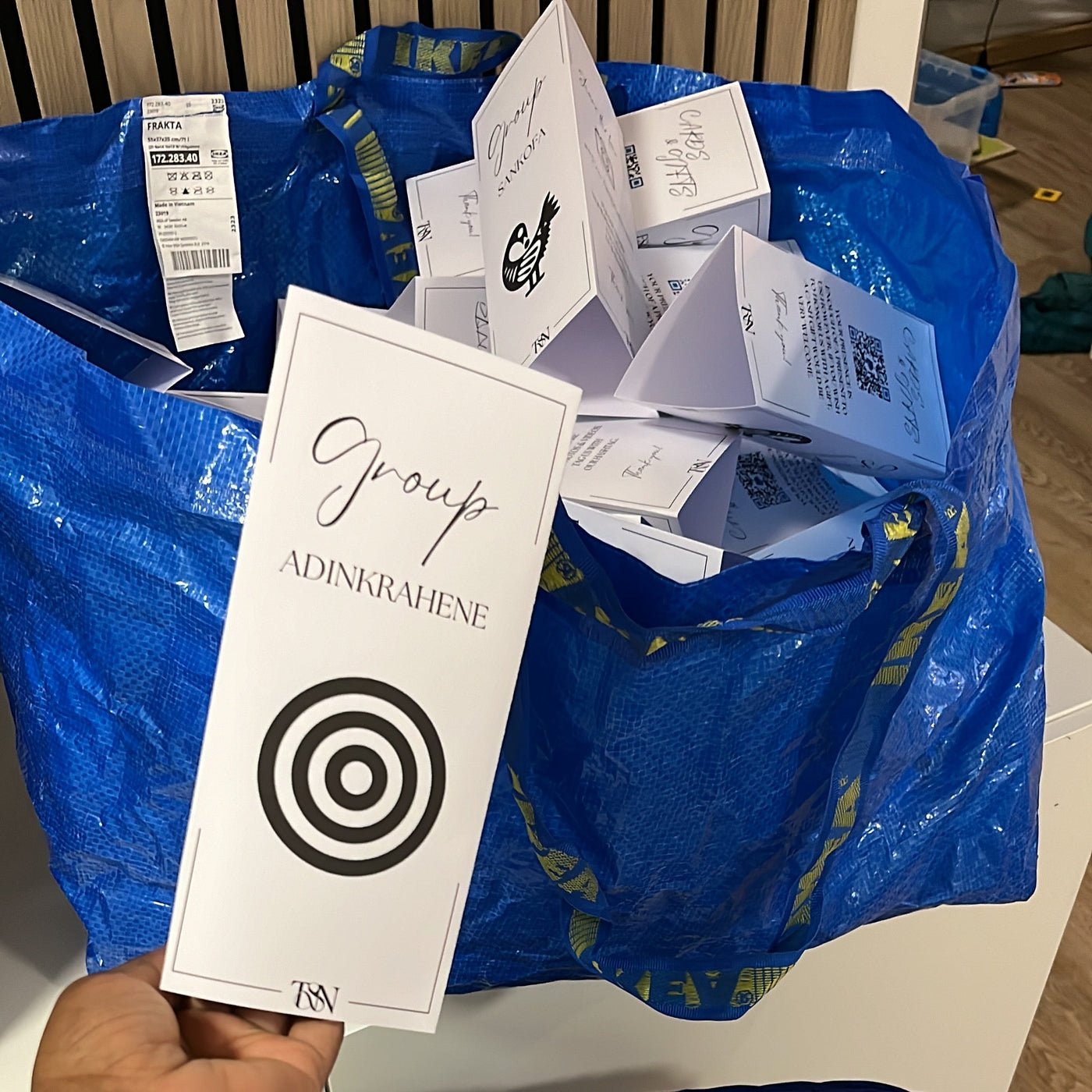 Menükarten für Tische – Zeltform