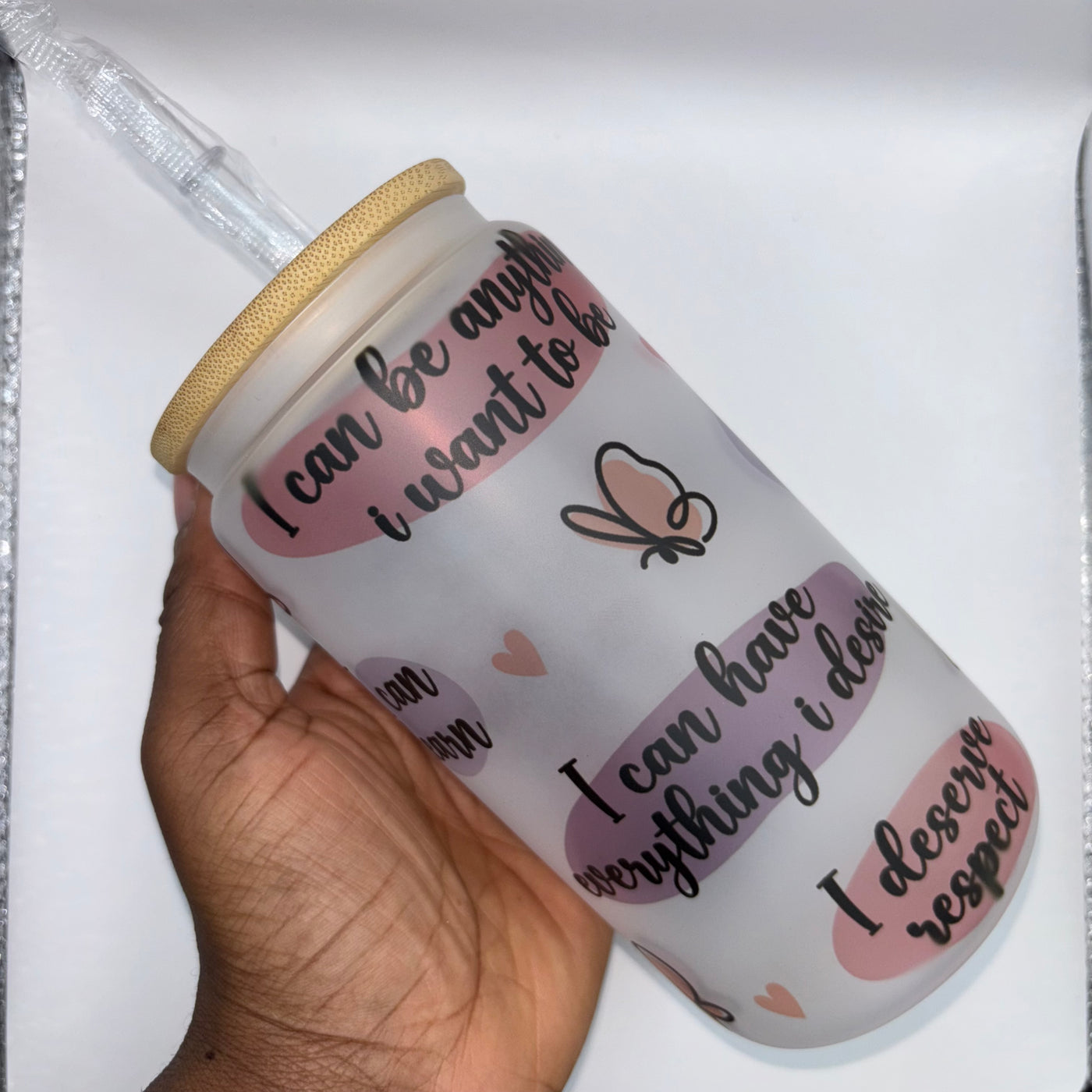 Libbey Glas mit Wunschtext - Einzigartiges Geschenk für beste Freundin, Mama oder Partner