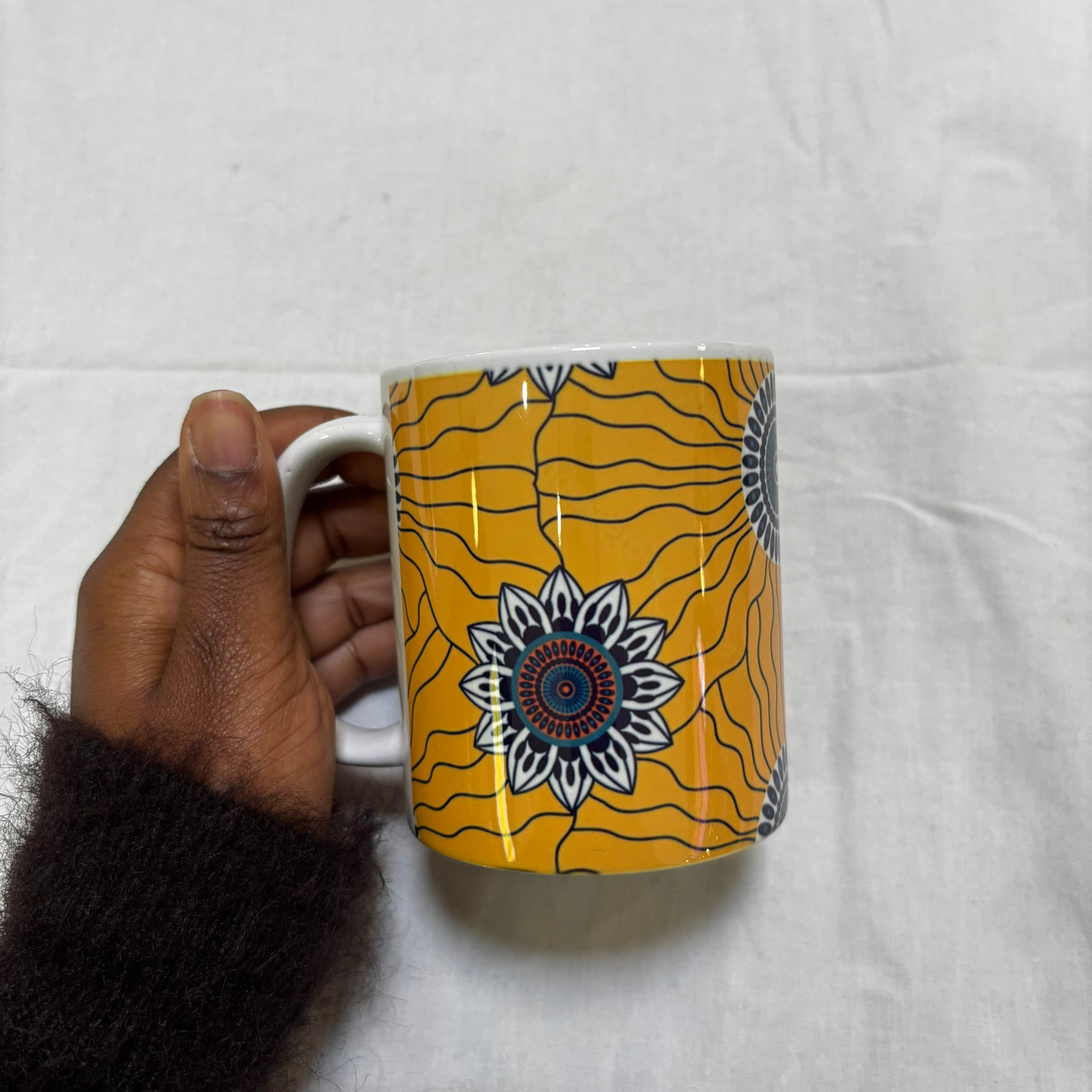 Afrikanische Kaffeetasse mit buntem Muster - Hochwertige Keramiktasse für Tee & Kaffee - Geschenkidee für Sie & Ihn